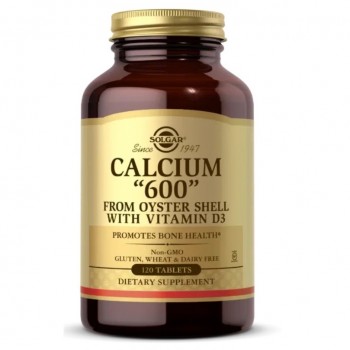 Solgar Calcium "600" Tablets (from Oyster Shell with Vitamin D3) 120 капс